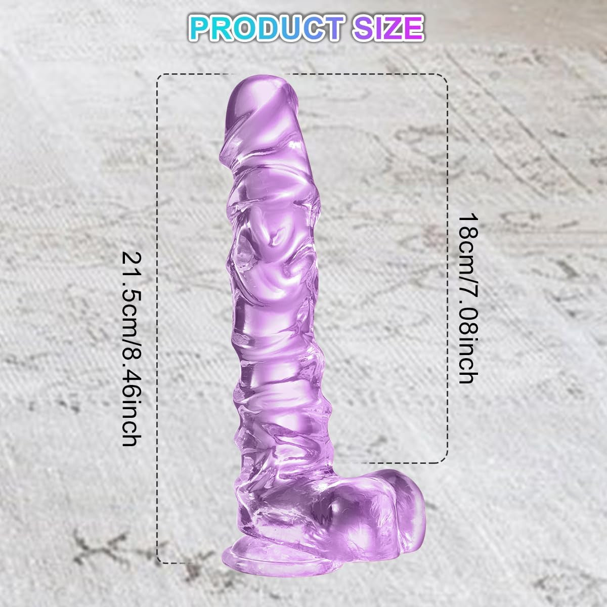 Realistic Dildo Sex Toys, Powerful Suction Cup Dildo with Balls for Hands-Free Play, Big Huge Dildo,G Spot Anal Dildo Sex Toy for Men Women Couples, Flexible Dildo with Strong Suction Base