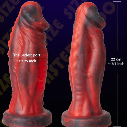 2.75'' Diameter Vibrating Monster Dildo,8.7'' Huge Thick Realistic Dildo Massager with 8 Vibration & 1 Orgasm Mode,G-Spot Vibrator Sex Toy with Strong Suction Cup for Clitoral Vaginal Anal Stimulation