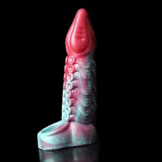 8.27" Octopus Men Penis Sleeves Animal Penis Extender Sleeves, Silicone Penis Enlarger Sleeves with Penis Ring, Realistic Hollow Dildo Sleeve Male Adult Sex Toys (Color B)