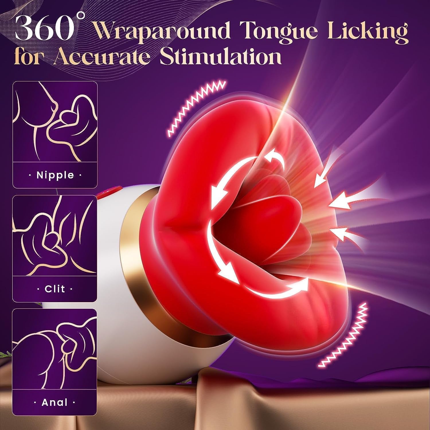 2024 New Automatic 30 Modes Sex Relaxing Toys, Rose Toy for Women Washable and Rechargeable Licking for Women, Portable Quiet Cordless USB Fast Charge,Two Dual Motor,Waterproof 1/80