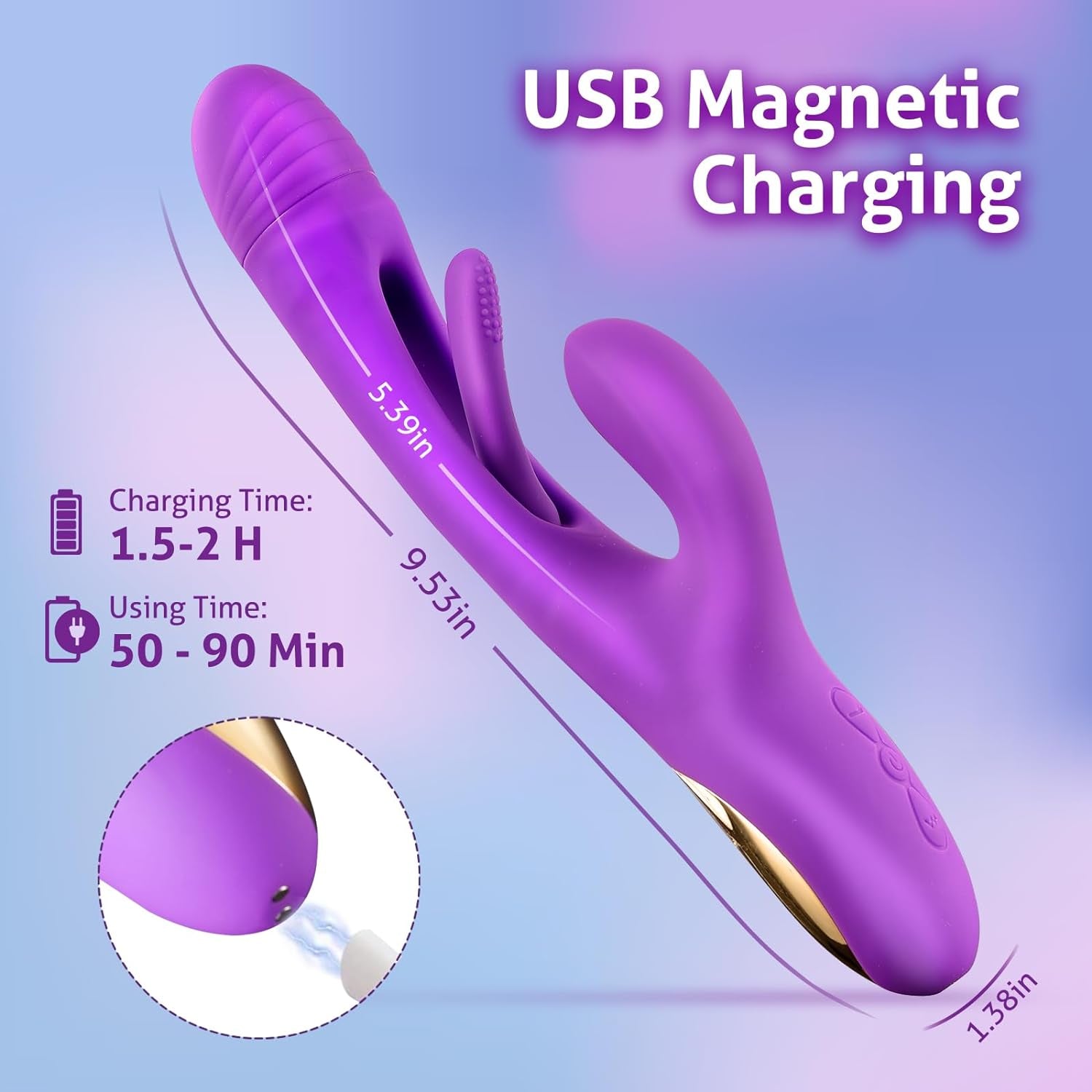 Flapping Vibrator for Women, G Spot Rabbit Vibrator with 7 Vibration 7 Flapping Modes, Sex Toys for Women, Clitoralis Vibrator for Clit Nipple Anal Stimulation, Rechargeable Adult Sex Toys for Women