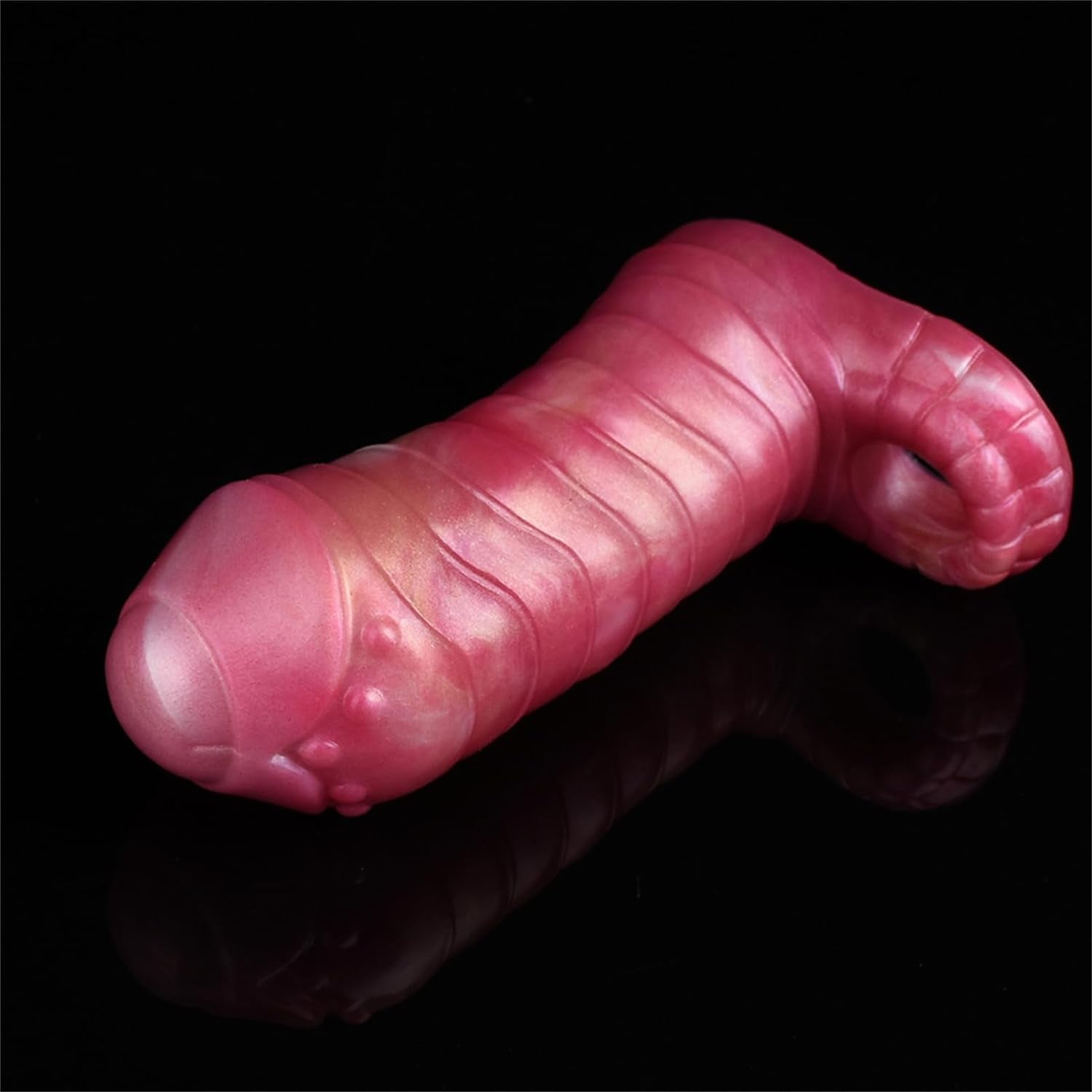 Realistic Penis Extender Sleeve Men Cock Sleeve Enlarger with Penis Ring: Silicone Penis Extension Sleeve Male Adult Sex Toy, Soft Penis Sleeve Man Sex Tool (Color B)