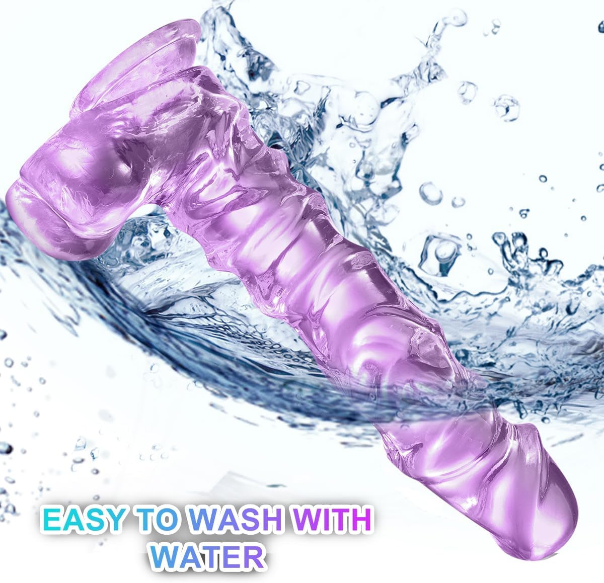 Realistic Dildo Sex Toys, Powerful Suction Cup Dildo with Balls for Hands-Free Play, Big Huge Dildo,G Spot Anal Dildo Sex Toy for Men Women Couples, Flexible Dildo with Strong Suction Base