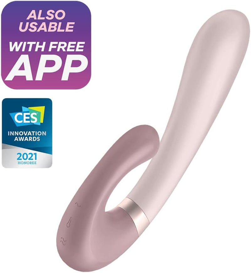 Heat Wave Rabbit Vibrator | Connect App | 2 Motors | Heat Function | Waterproof (IPX7) | Rechargeable Battery | Skin-Friendly Silicone