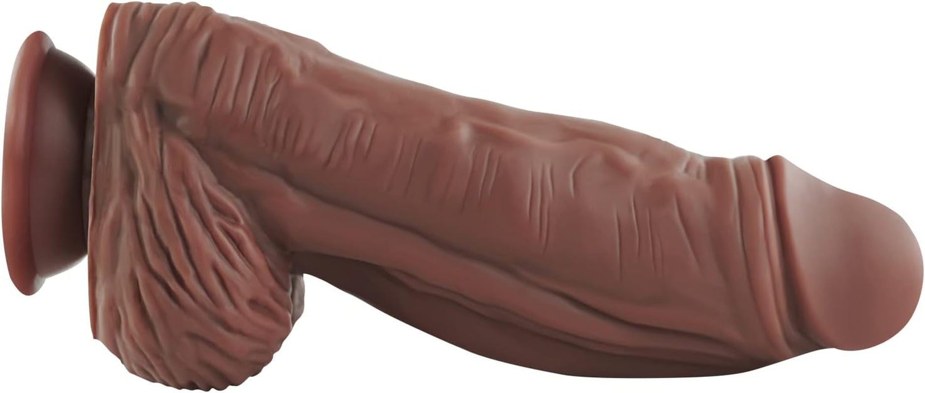 XXL Realistic Dildo with Suction Cup, Huge Thick Monster Silicone Dildo, Dual Density Anal Dildo Plugs, Large Size Adult Sex Toy for Experienced Men Woman, 9.5 Inch (Brown)