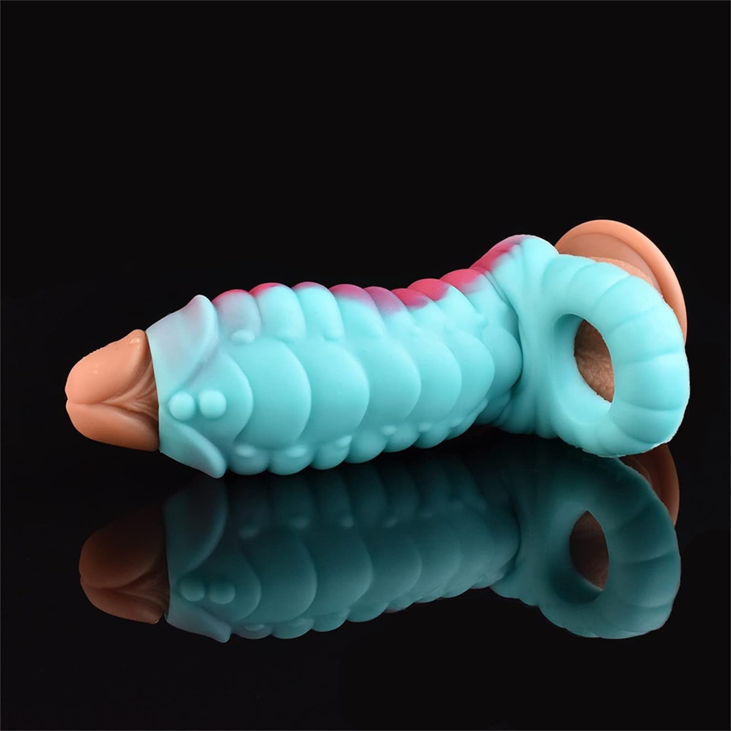 5.9" Silicone Dragon Penis Sleeve Male Penis Enlargement Sleeve, Penis Enlarger Sleeve with Cock Ring, Realistic Penis Sheath Male Adult Sex Toy (Colorful)