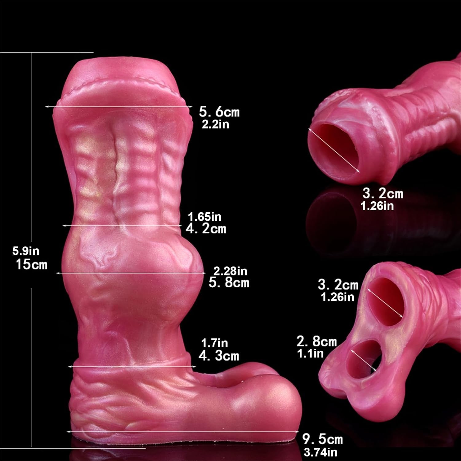 Huge Knot Penis Sleeve Silicone Penis Enlarger Sleeve with Cock Ring Adult Sex Toy: Realistic Penis Extender Sleeve Men Sex Tool, Monster Penis Sheath for Men