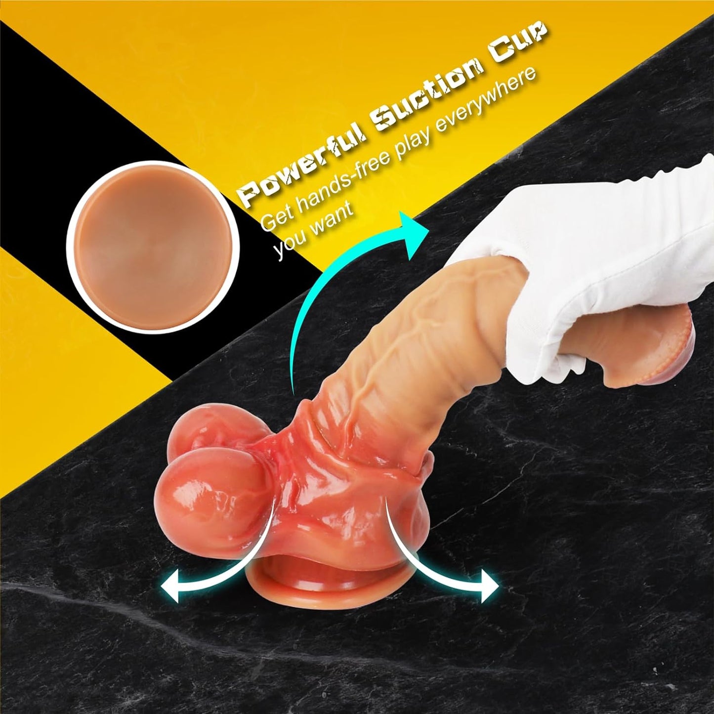 10 Inch Huge Horse Dildo, Thick Monster Silicone Dildo with Suction Cup, Fat Fantasy Soft Animal Dildo for Men, Big Realistic Dildos for Women, Girthy Fake Penis