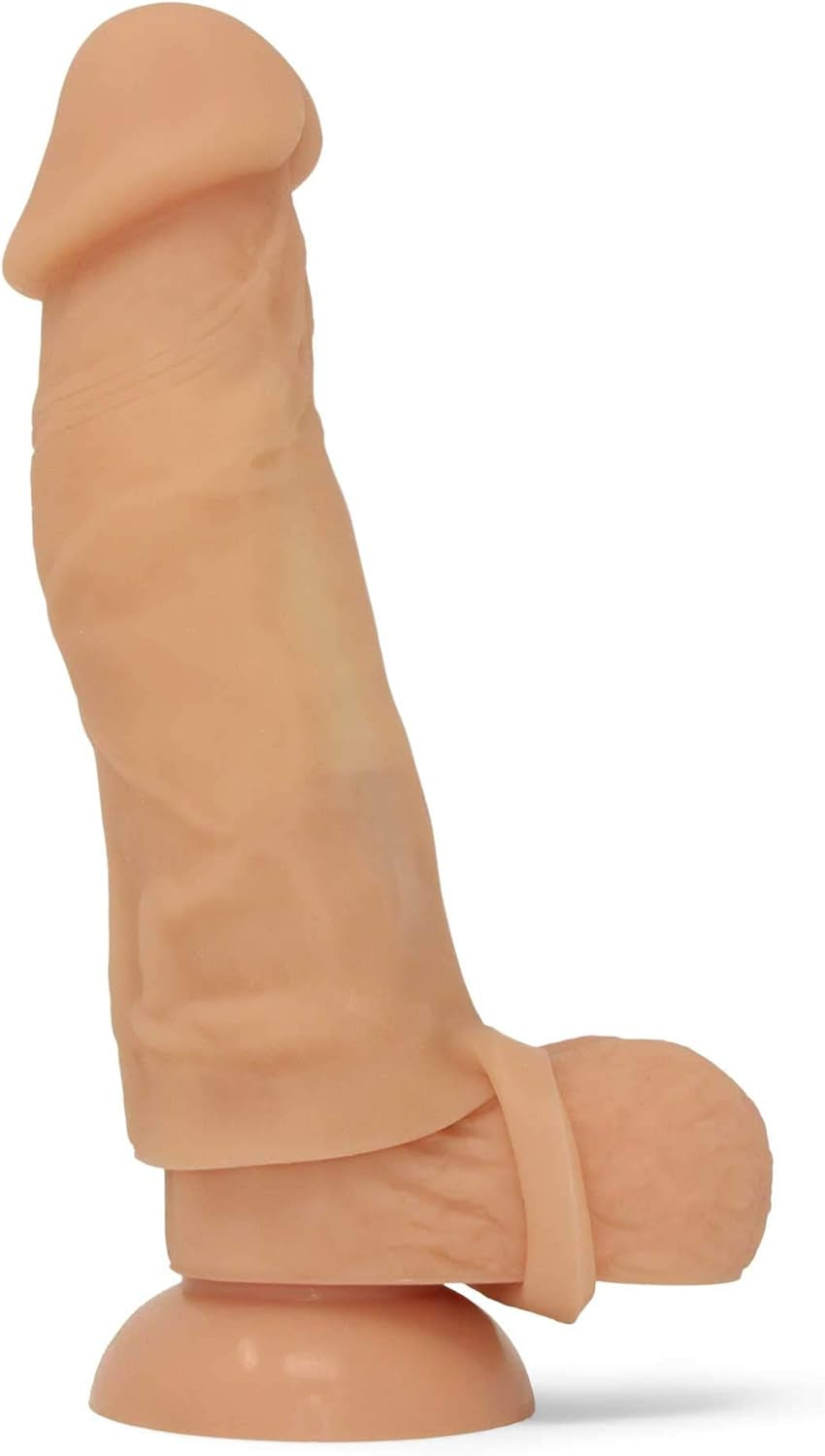 Natural Penis Extension Sleeve for Men by , 6.5 Inch Realistic Medical Grade Silicone Erection Enhancing Cock Sheath, Flesh Color